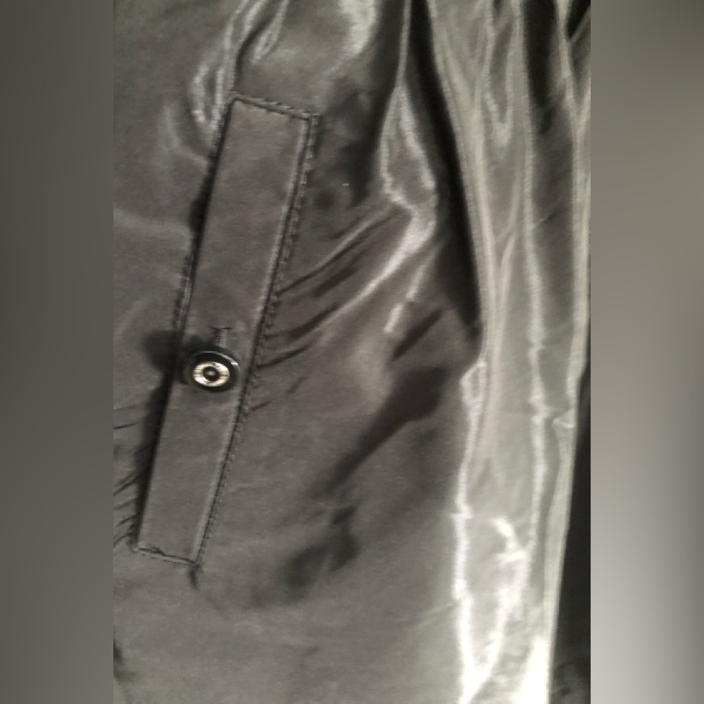 Tory Burch Shimmering Black Taffeta A-Line Skirt Size 4 - Picture 7 of 11
